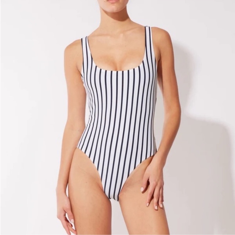 Saint James Solid & Striped The Anne-Marie Reversible One Piece